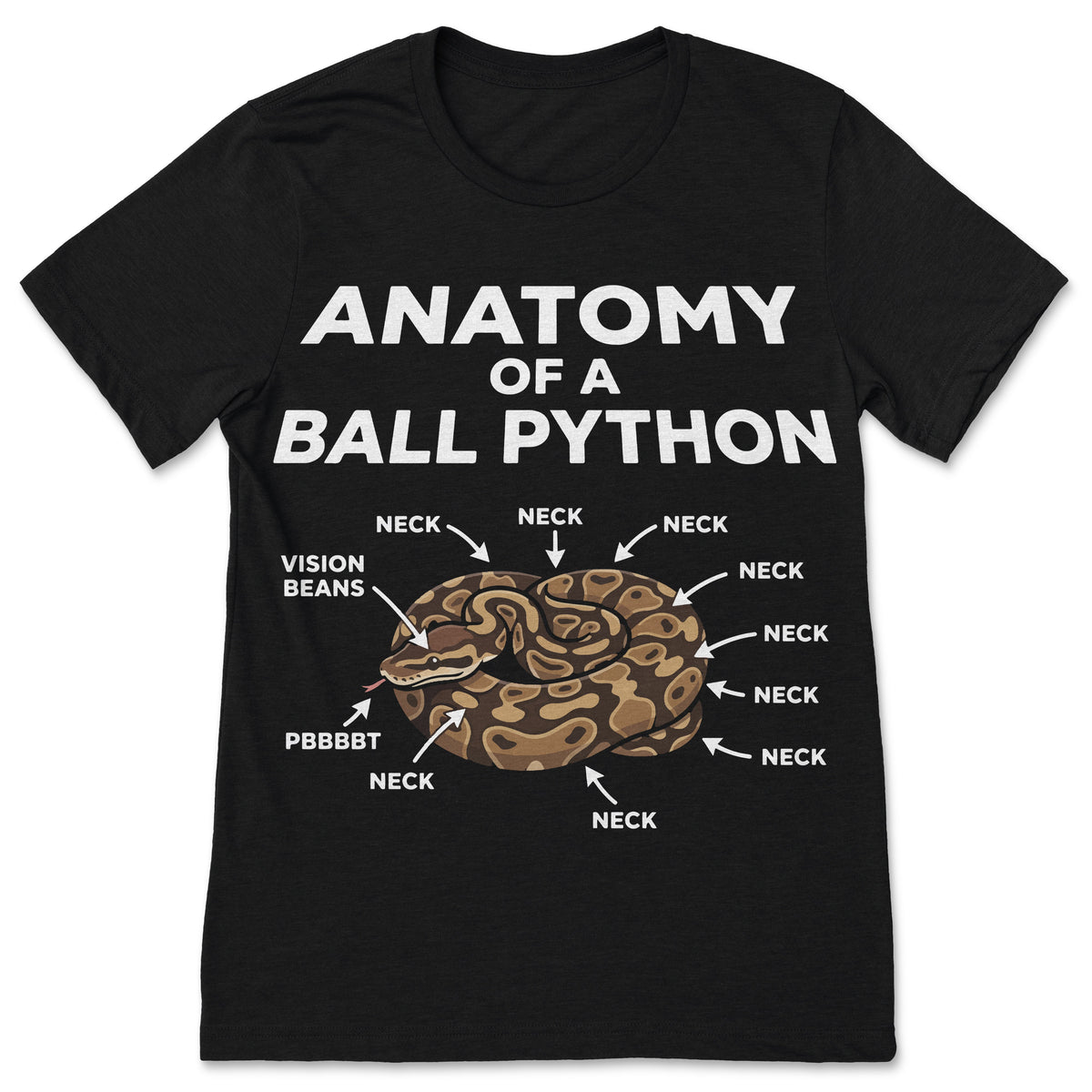 Anatomy Of A Ball Python T-Shirt Reptile Keeper Herpetology product image 1
