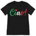 Ciao! Greeting in Italian Flag Colors Cute T-Shirt Italy product image 1