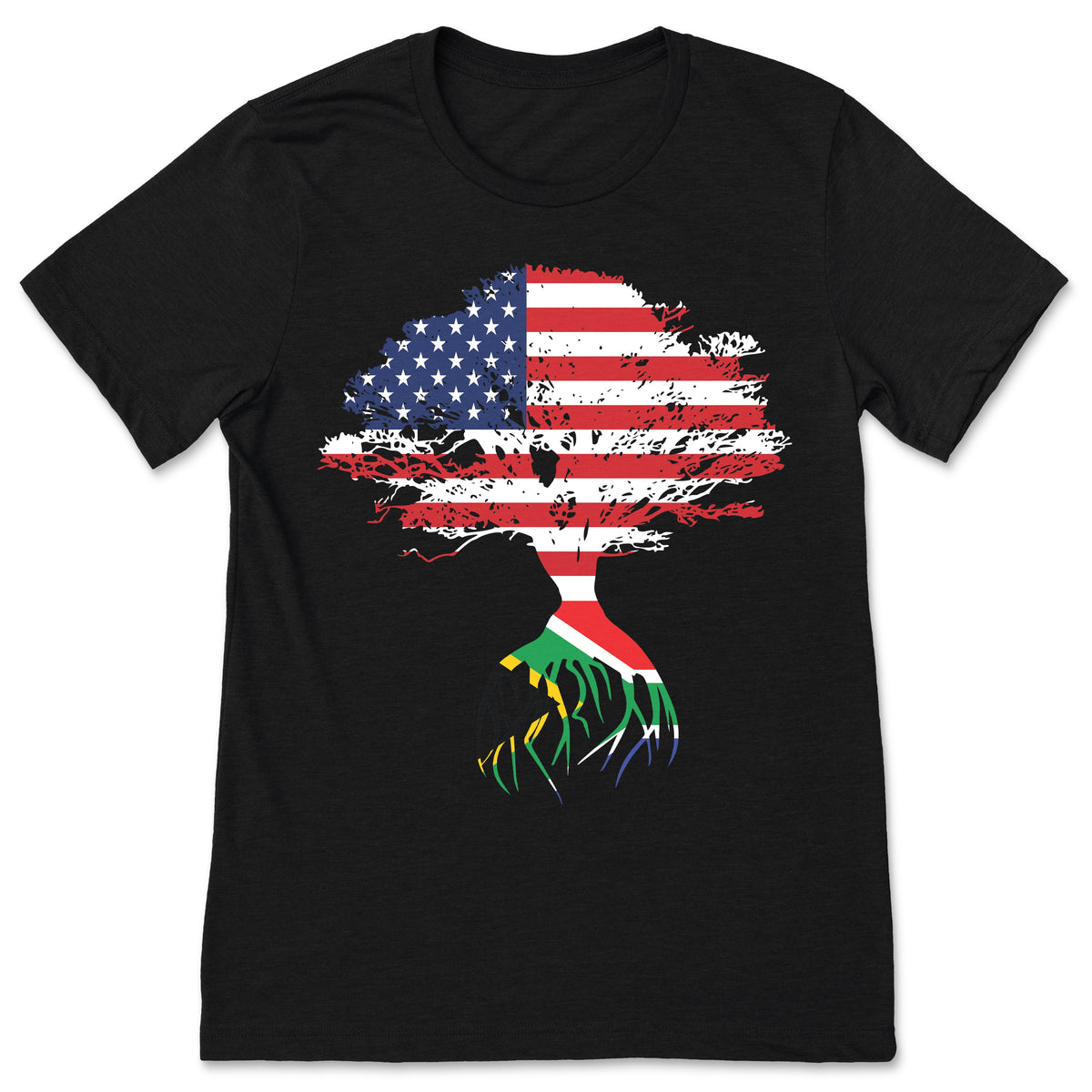 American Flag South African Roots Africa T-Shirt, Africans product image 1