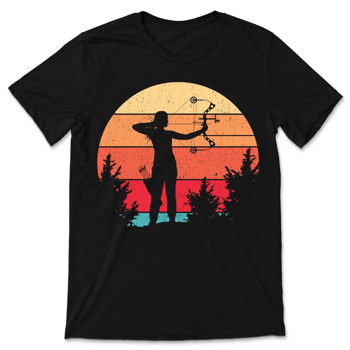 Archery Girl Vintage Retro Archer Gift Outfit, Arrow Bow product image 1