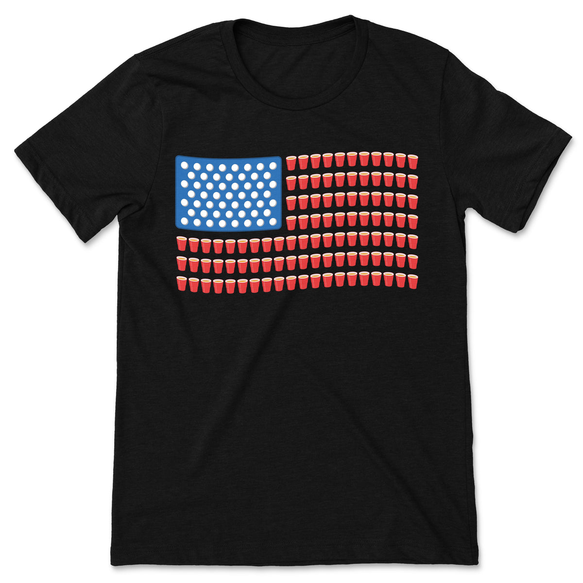 Beer Pong USA Flag 4th of July T-Shirt, Patriotic T Shirts product image 1