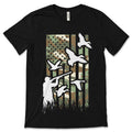 American Flag Duck Hunting T-Shirt, Hunter Gifts, Waterfowl product image 1