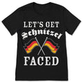 Lets Get Schnitzel Faced German Flag Beer Wurst Funny product image 1
