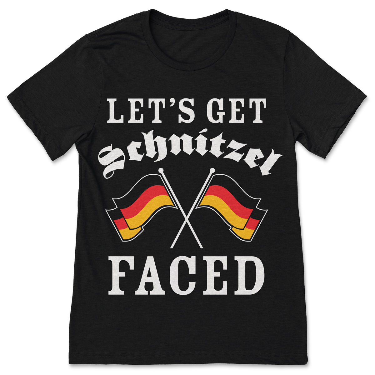 Lets Get Schnitzel Faced German Flag Beer Wurst Funny product image 1