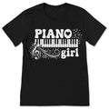 Piano Girl T-Shirt Musician Pianist Keyboard Player Music product image 1