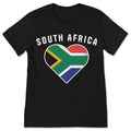 South Africa Heart Flag T-Shirt African Pride Love Map product image 1