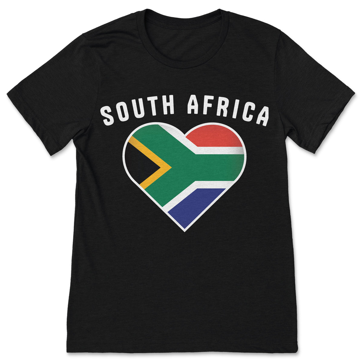 South Africa Heart Flag T-Shirt African Pride Love Map product image 1