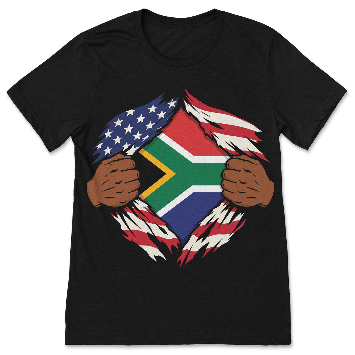 South African And American Flag Africa Proud T-Shirt product image 1