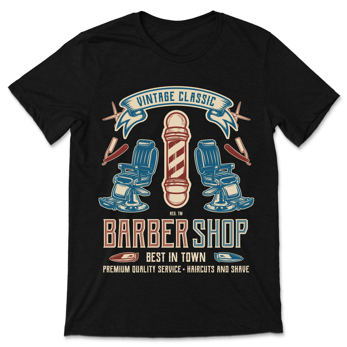 Barber Vintage T-Shirt, Gift, Funny Tee, Shop, School product image 1