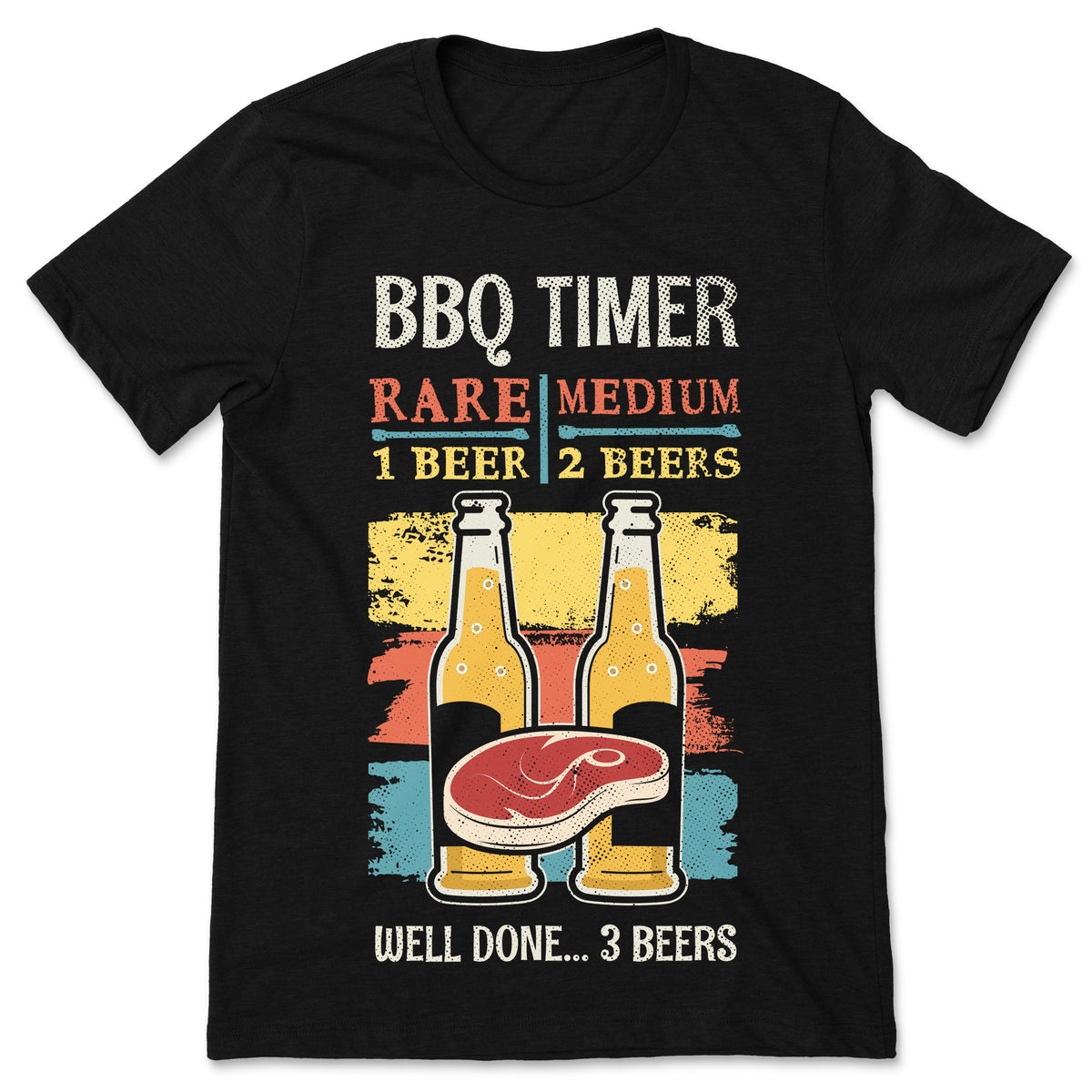 BBQ Grilling Vintage Raw Rare Medium Well Done Funny product image 1