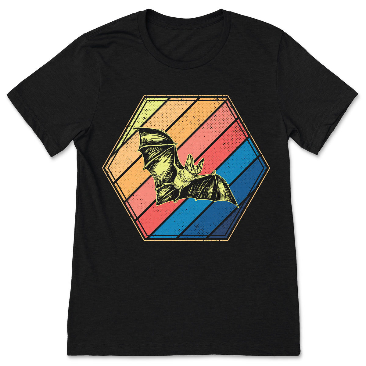 Bat Vintage Retro Gift Cute T-Shirt, Bats Flying Vampire product image 1