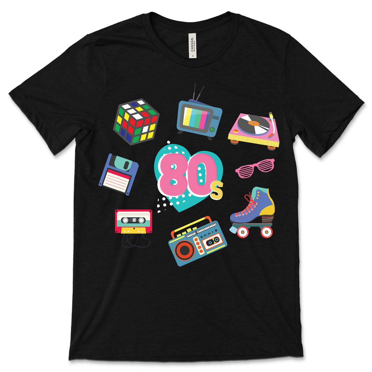 80s Old School Vibes Funny Cassette T-Shirt, Vintage Retro product image 1