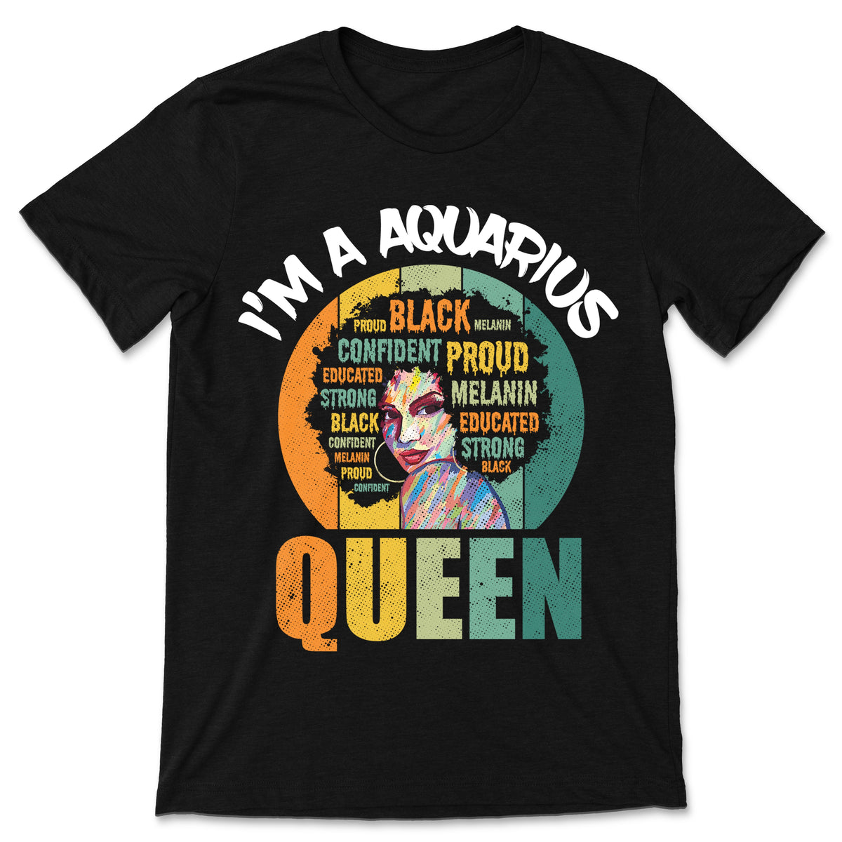 Aquarius Queen Afro Girl Traits Facts Horoscope Zodiac product image 1