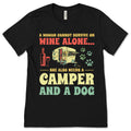 A Woman Cannot Survive On Wine Alone Funny Camper Dog product image 1