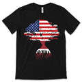 American Flag Latvian Roots Latvia T-Shirt, Latvians product image 1
