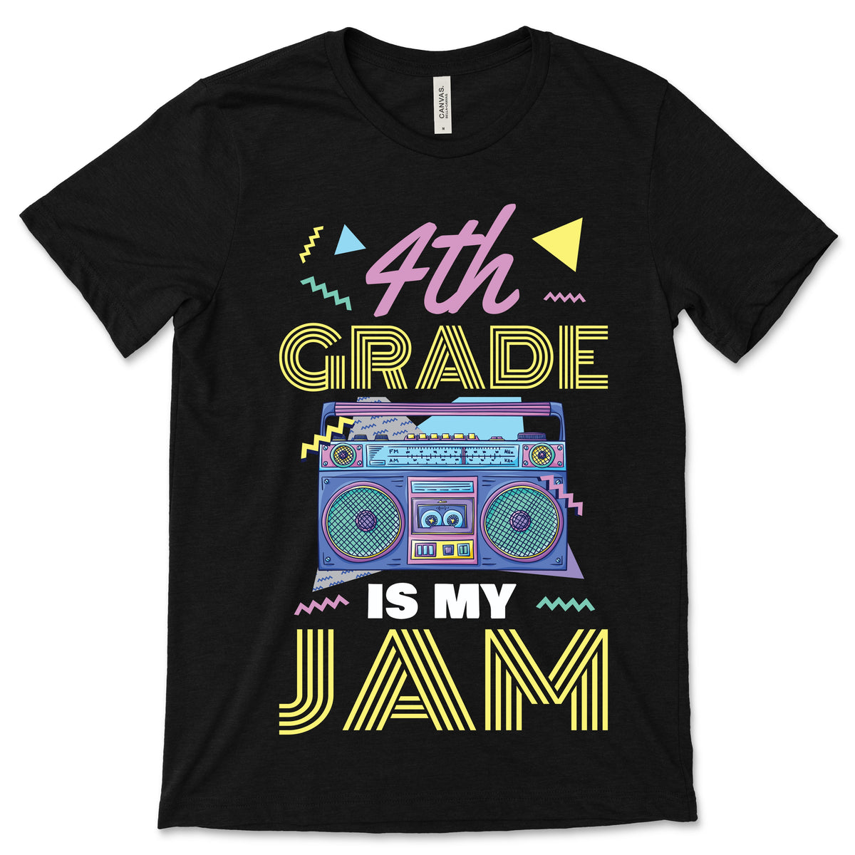 4th Grade Is My Jam Retro Vintage 80s Boombox Teacher product image 1