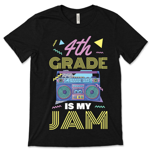 4th Grade Is My Jam Retro Vintage 80s Boombox Teacher product image 1