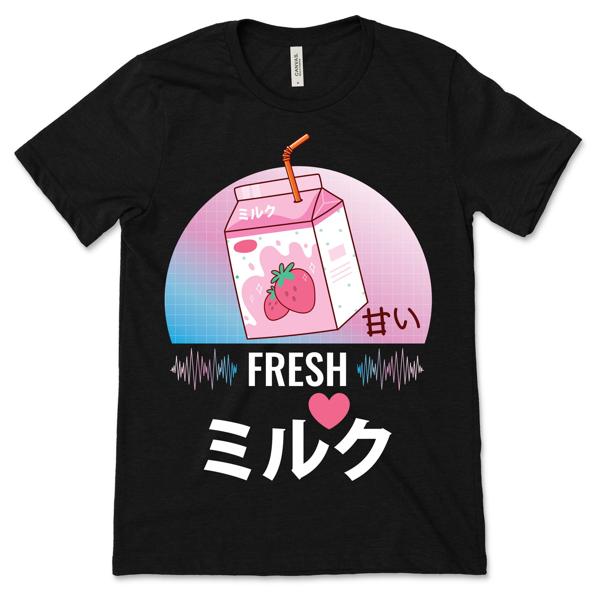 90s Japanese Text Aesthetic Strawberry Juice Box T-Shirt product image 1