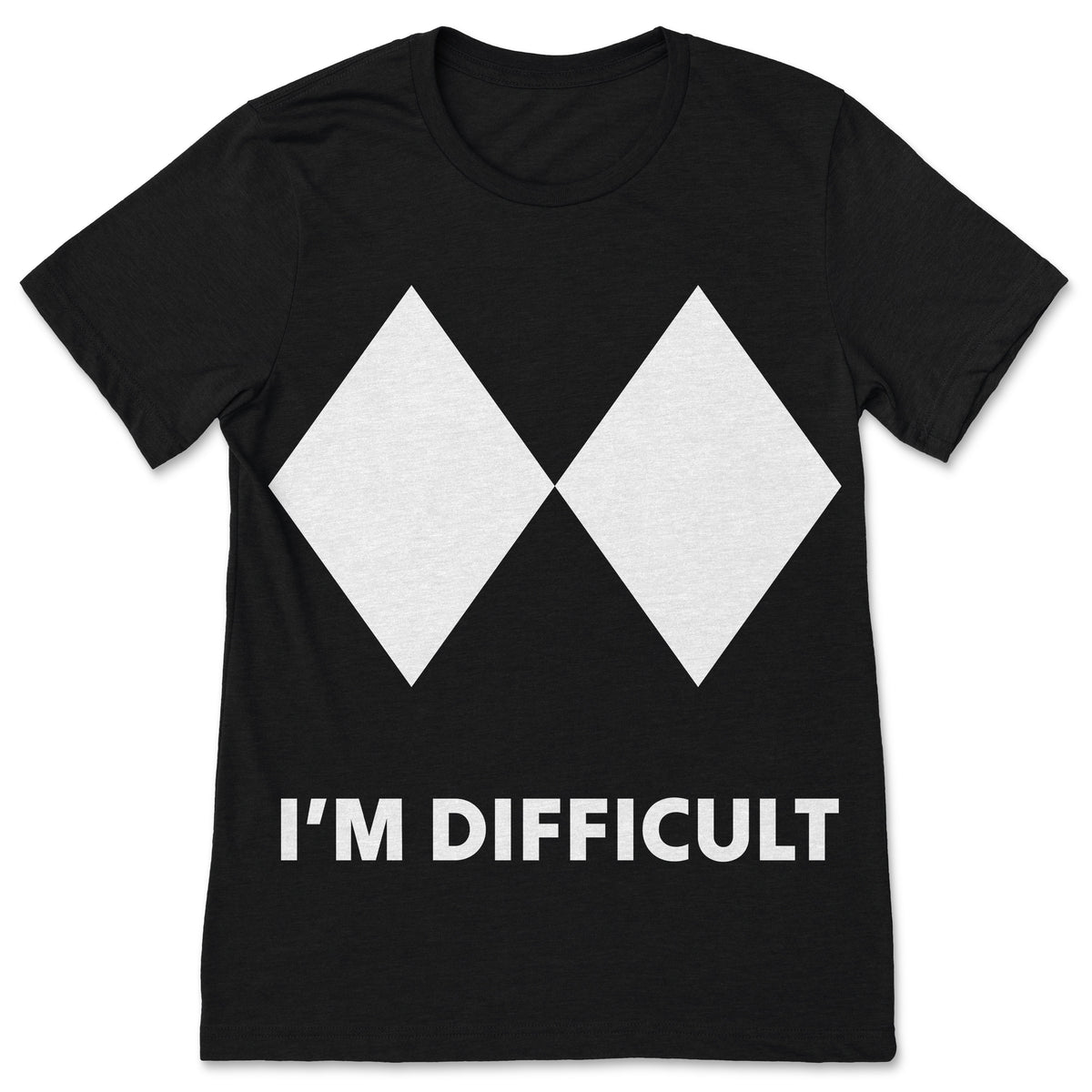 I'm Difficult Ski Slope T-Shirt Funny Skier Graphic Tee product image 1