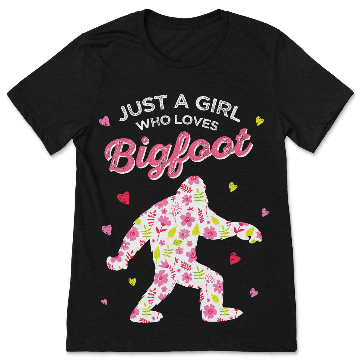 Just a Girl Who Loves Bigfoot T-Shirt, Funny Shirts, Cute product image 1