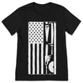 American Flag Woodworking T-Shirt Patriotic Carpenter Gift product image 1