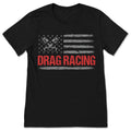 American Flag Drag Racing Car Lover Gift Idea T-Shirt product image 1