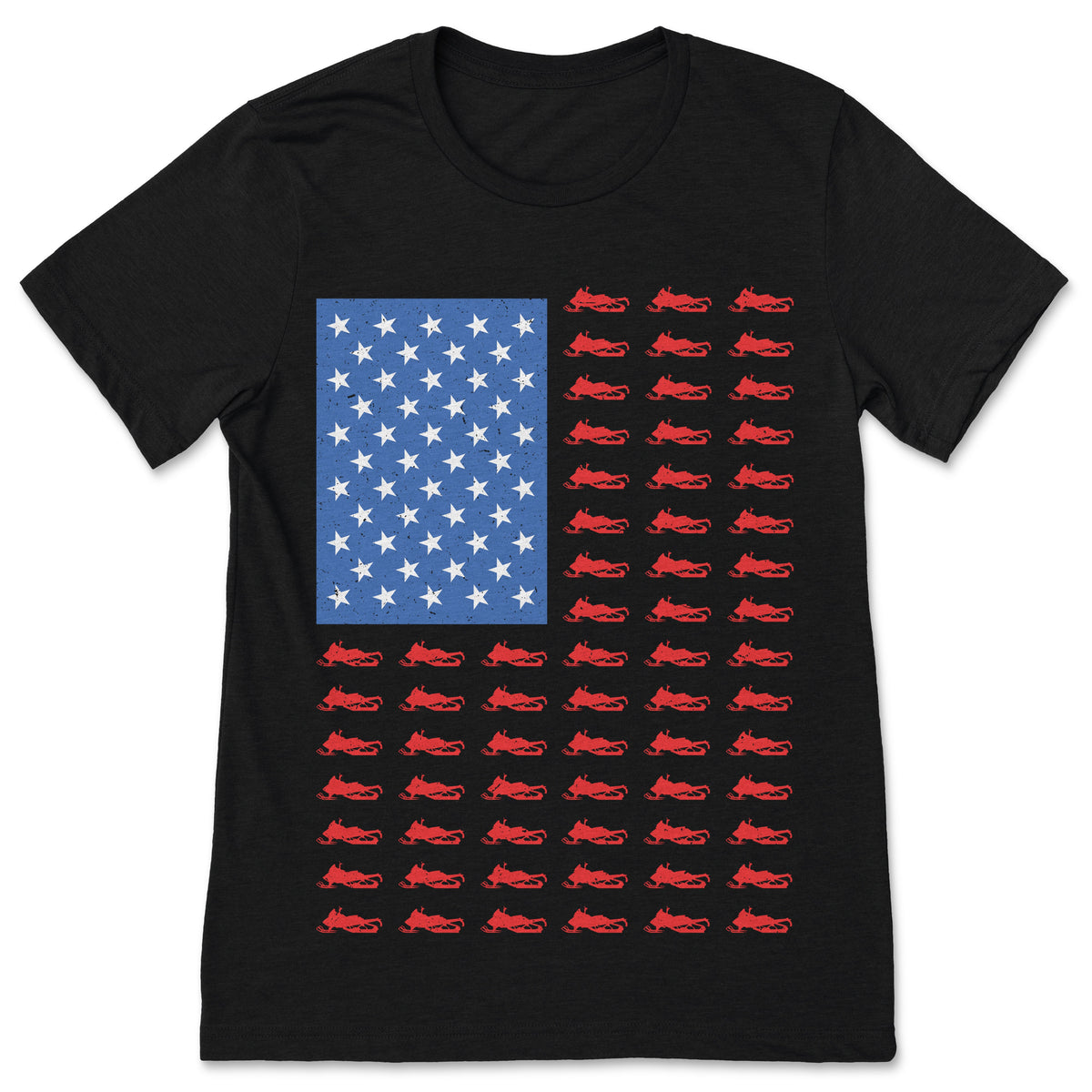 American Flag Snowmobile Snowmobiling Rider Patriotic product image 1
