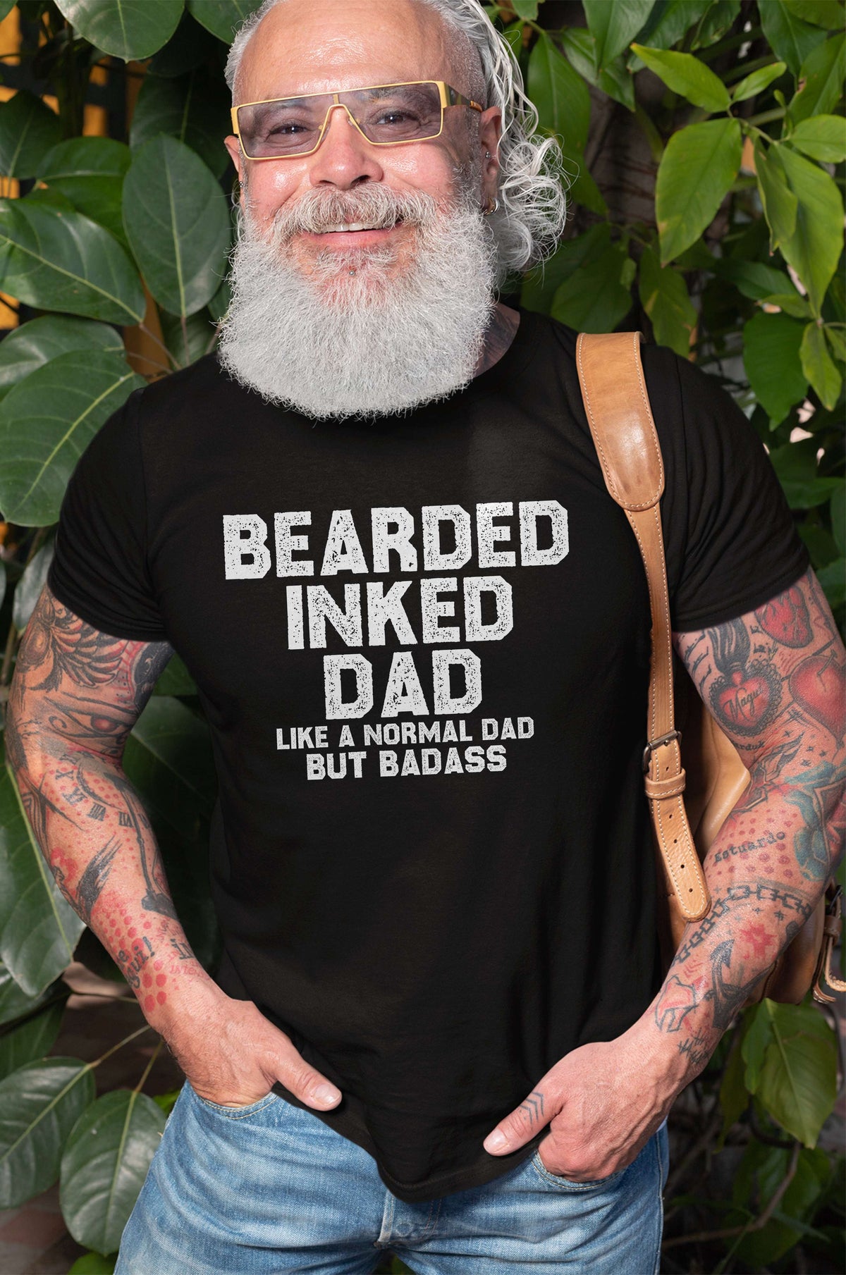Men's Father's day dad T-shirt beard and tattoos tee shirt product image 2