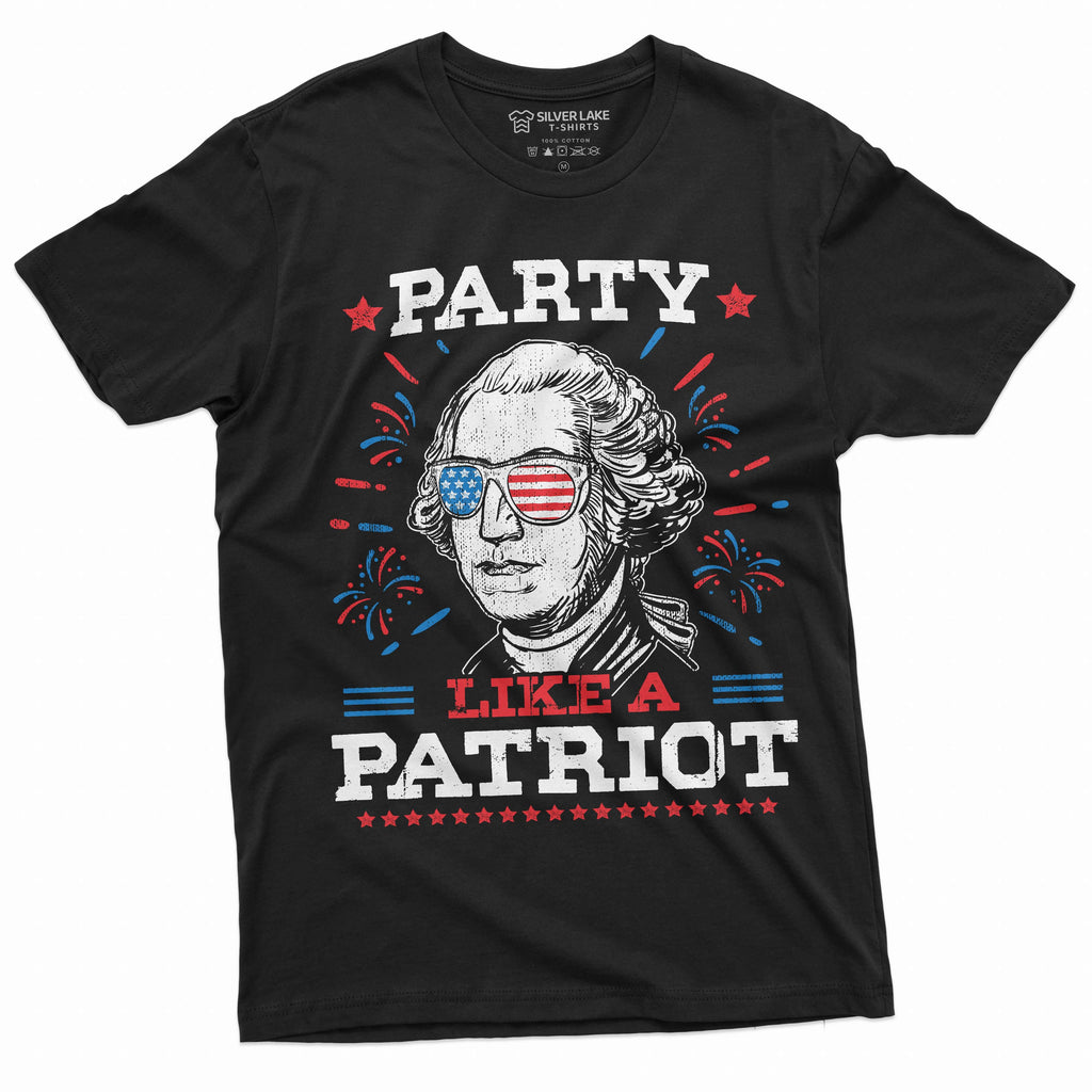 Men's Party like a patriot George Washington T-shirt USA product image 4
