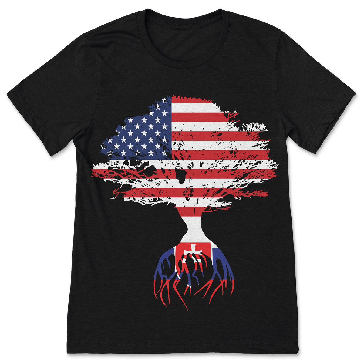 American Flag Slovak Roots Slovakia Patriotic Heritage product image 1