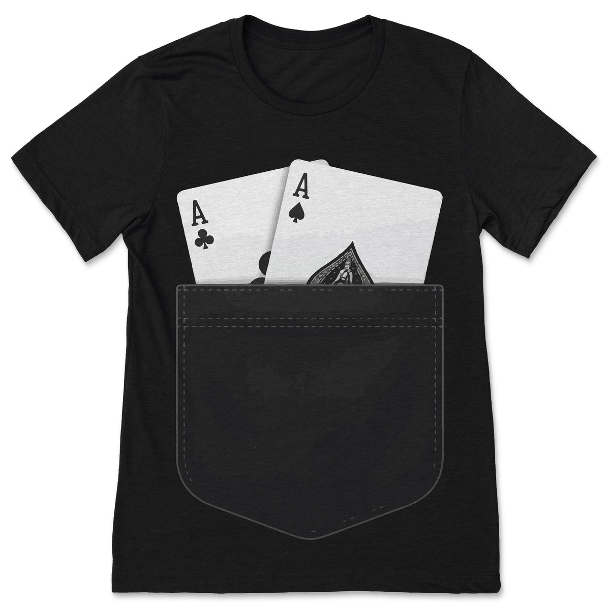 Ace Of Spades Pocket T Shirt Playing Card Graphic Poker product image 1