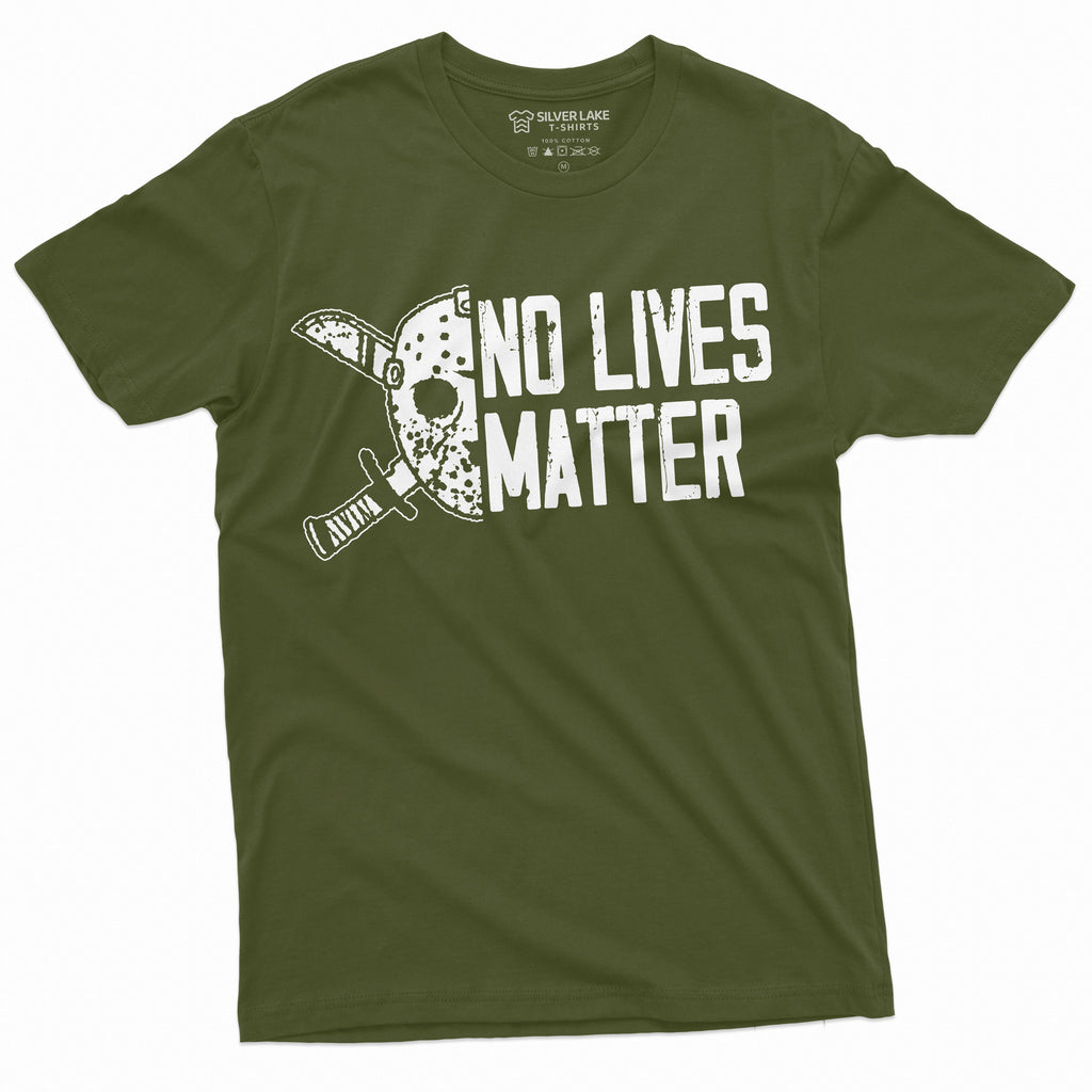 Mens Halloween Funny T-shirt Jason no lives matter Costume product image 10