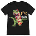Ring Bearer Saurus Tux T Rex Dinosaur Wedding Gift T-Shirt, Boys Girls Rings Shirts, Present For Kids Youth Men, Wedding Party Outfit Tees,