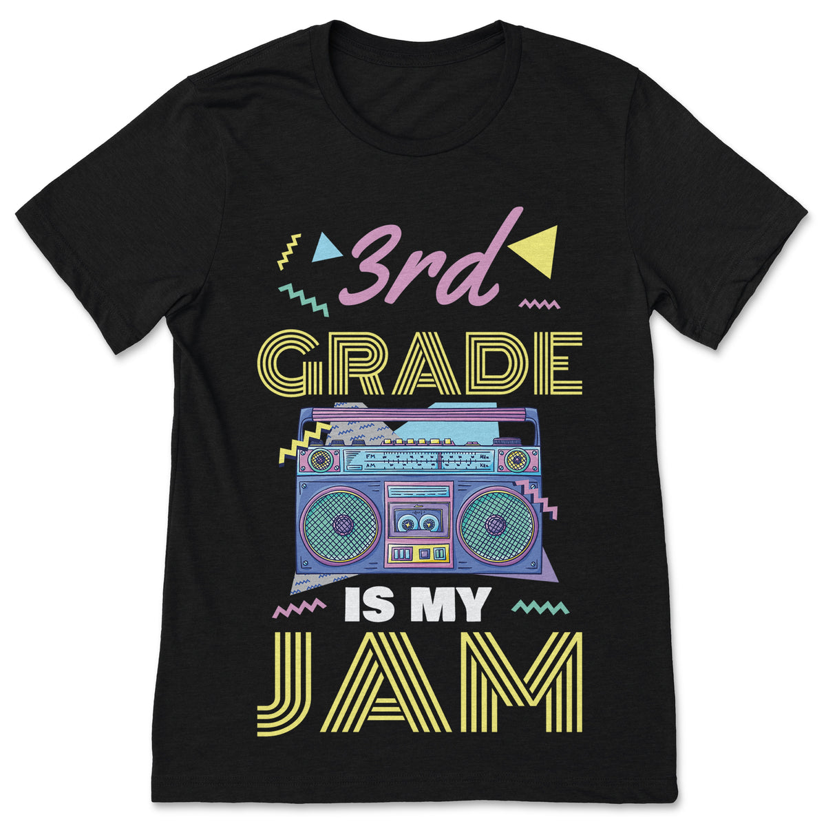 3rd Grade Is My Jam Three Vintage 80s Boombox Teacher product image 1