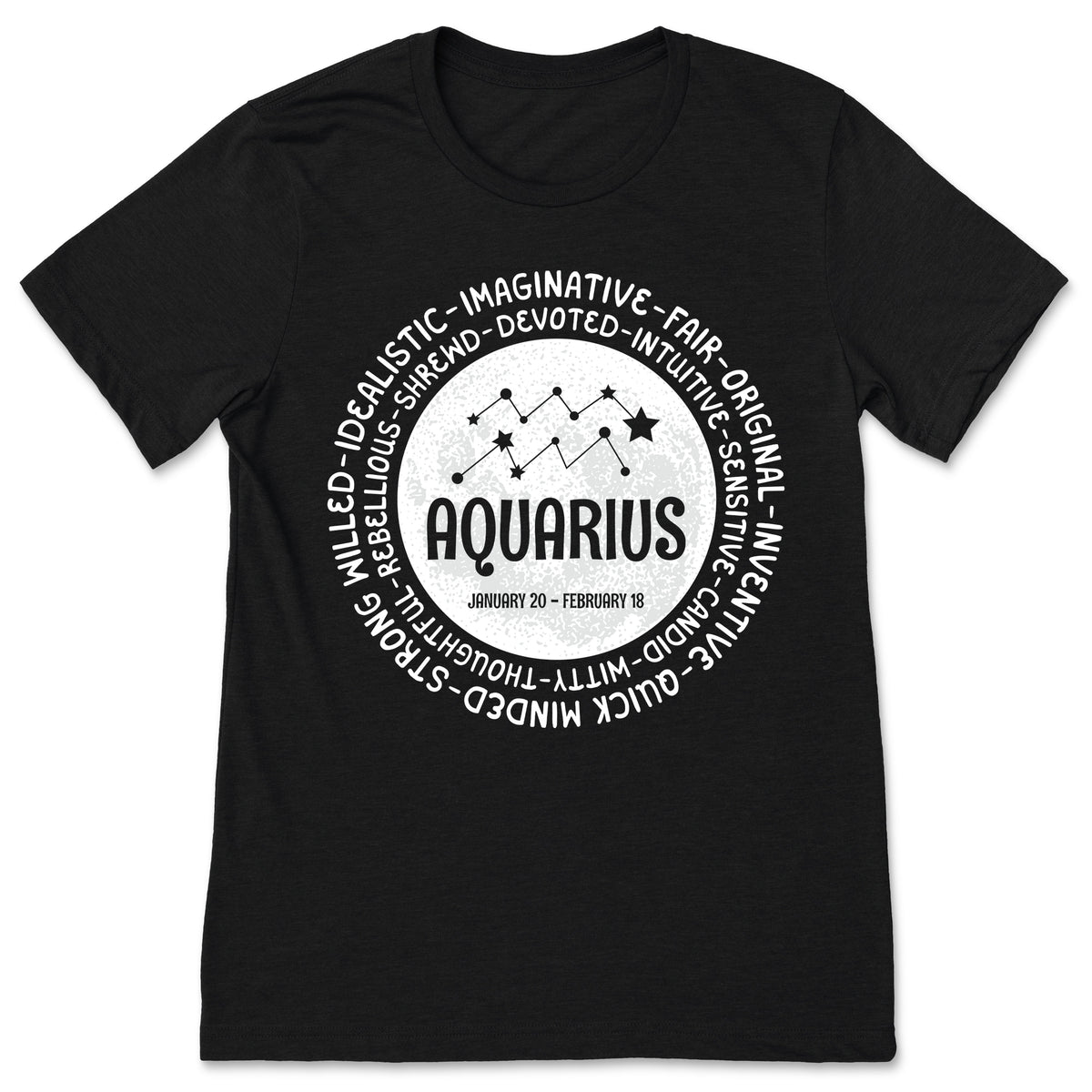 Aquarius Traits Horoscope Zodiac Astrological Sign T-Shirt product image 1