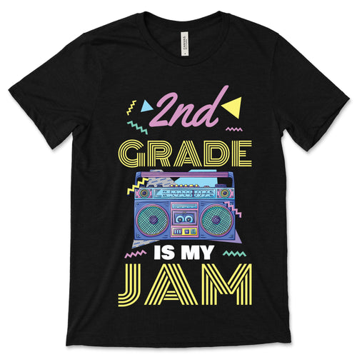 2nd Grade Is My Jam Two Vintage 80s Boombox Teacher Student product image 1