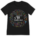Square Root Of 81 9th Birthday Math 9 Year Old T-Shirt Gift product image 1
