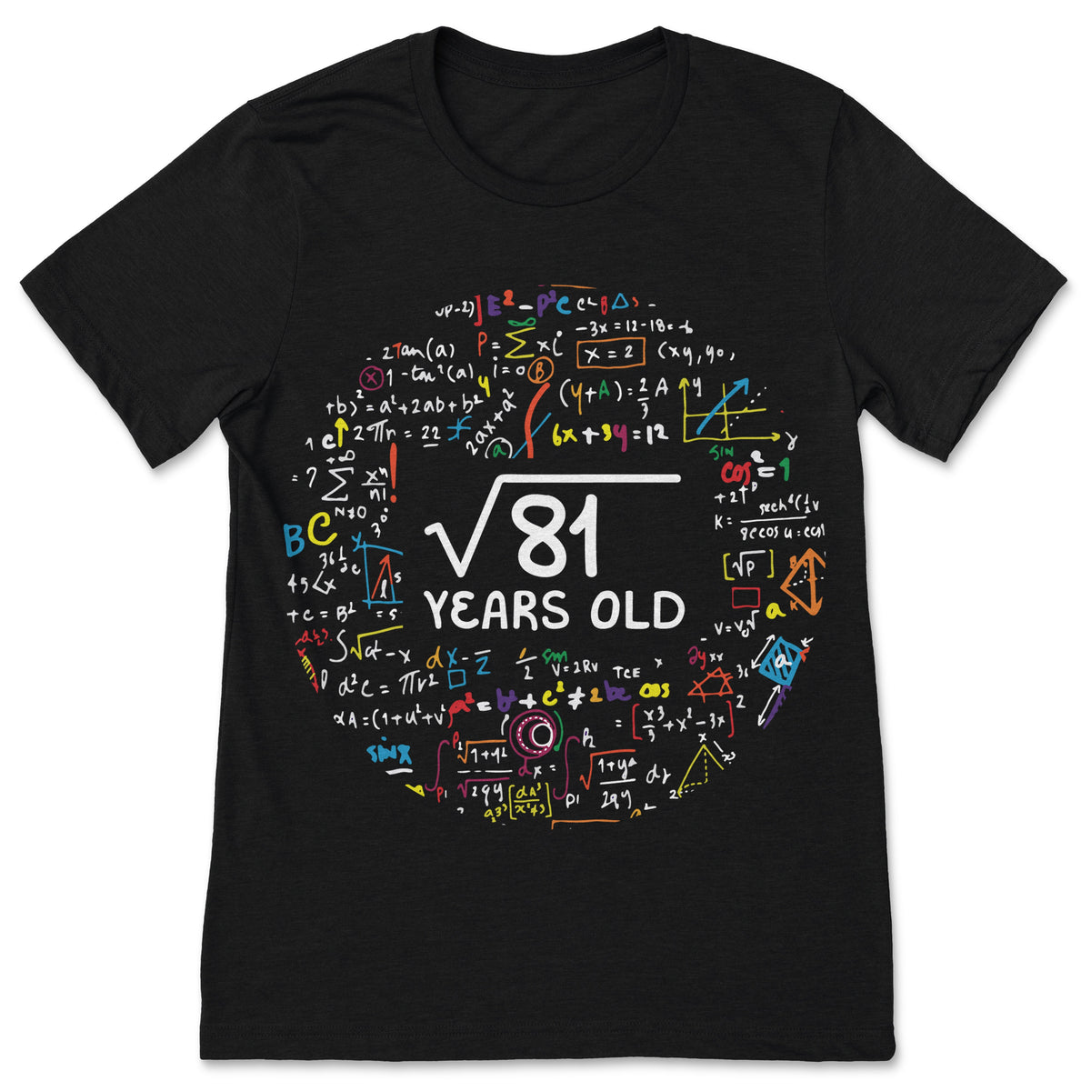 Square Root Of 81 9th Birthday Math 9 Year Old T-Shirt Gift product image 1