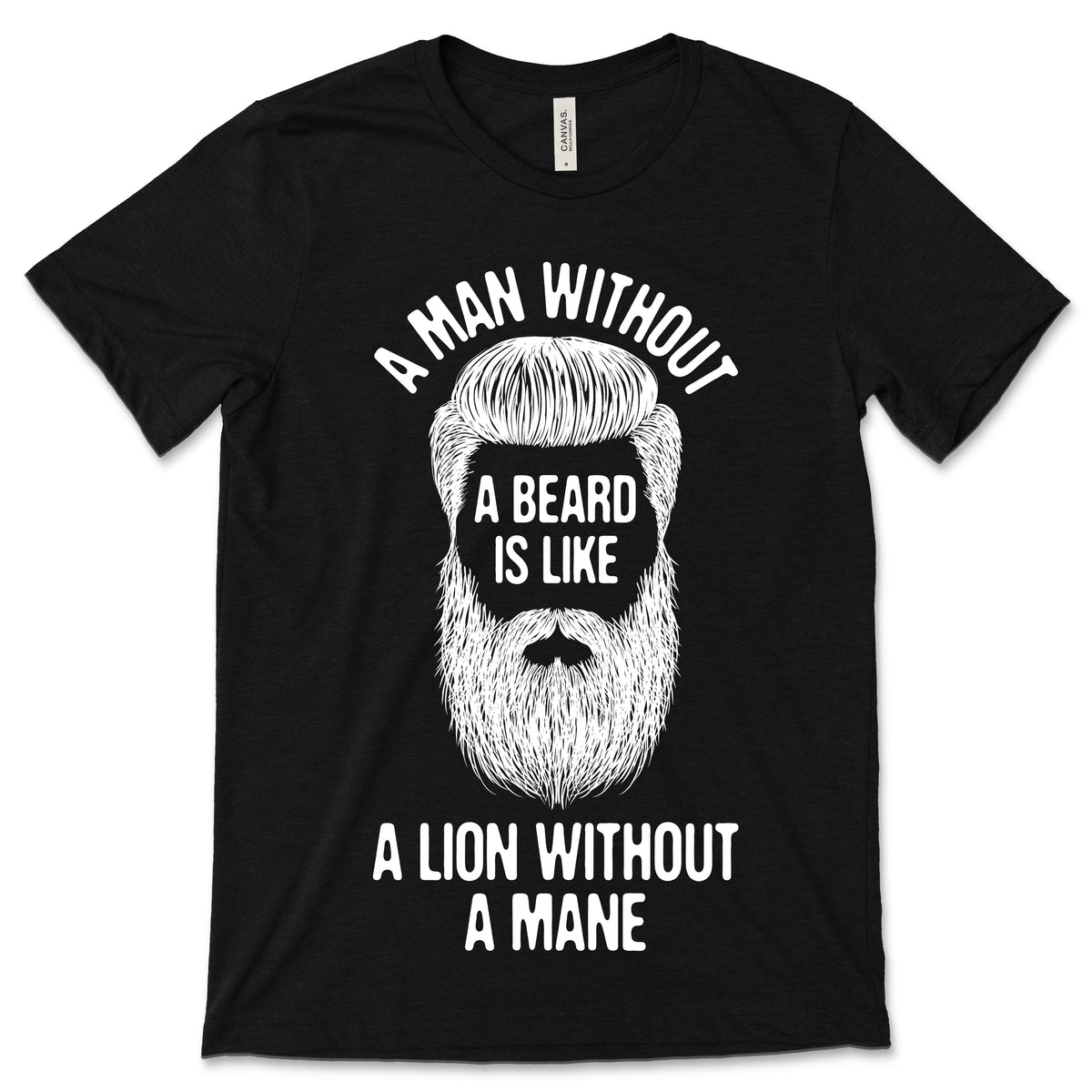 A Man Without A Beard Funny T-Shirt, Bearded Vintage Cool product image 1
