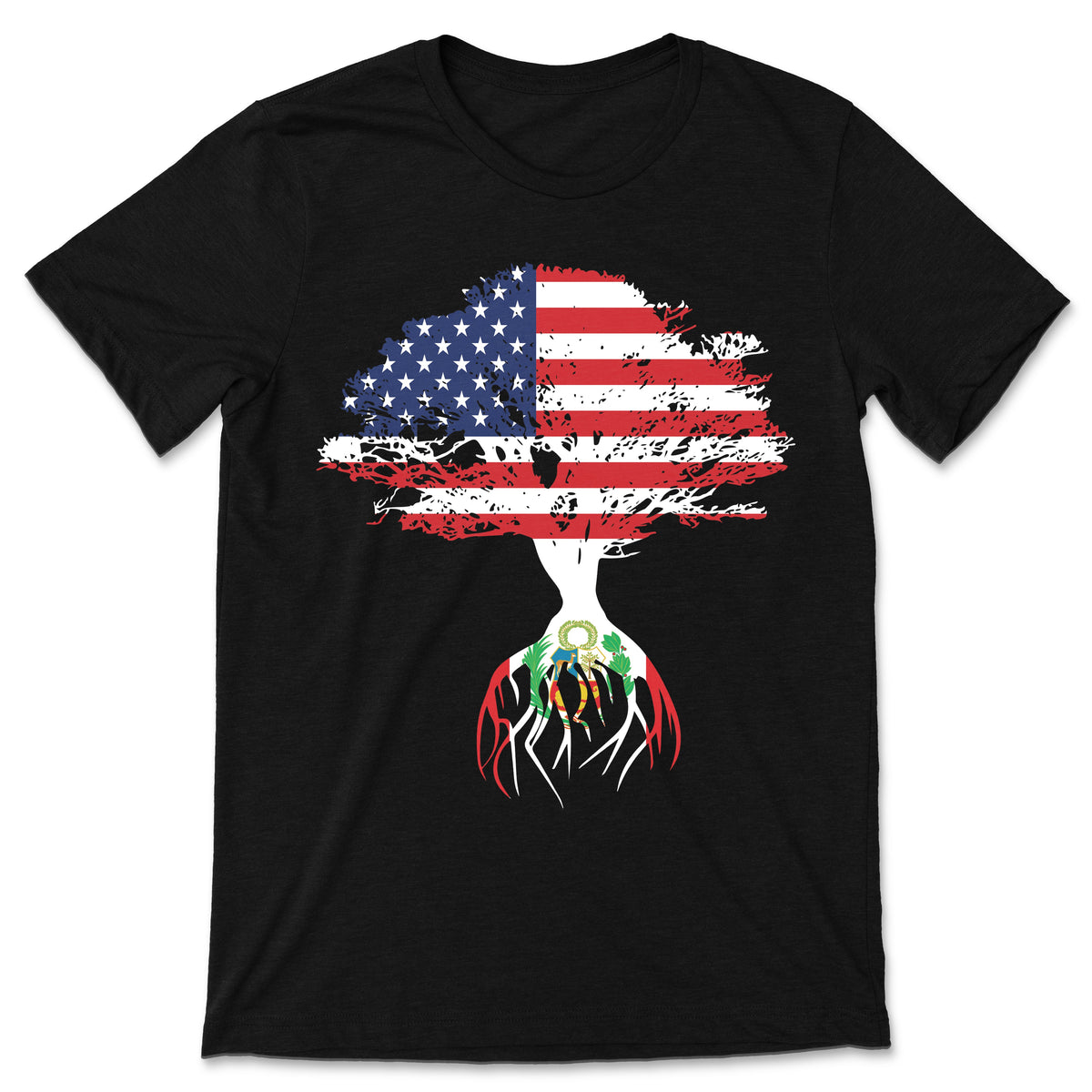 American Flag Peruvian Roots Peru T-Shirt, Peruvians product image 1