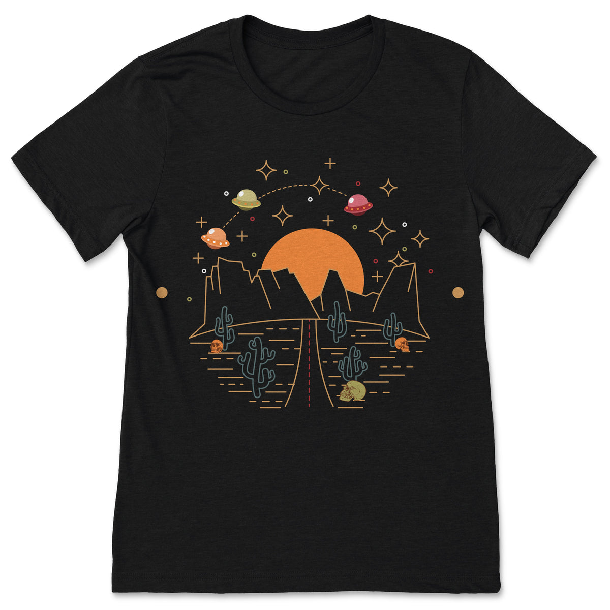 Desert UFO Mountains T-Shirt, Cool Adventure Road Trip product image 1