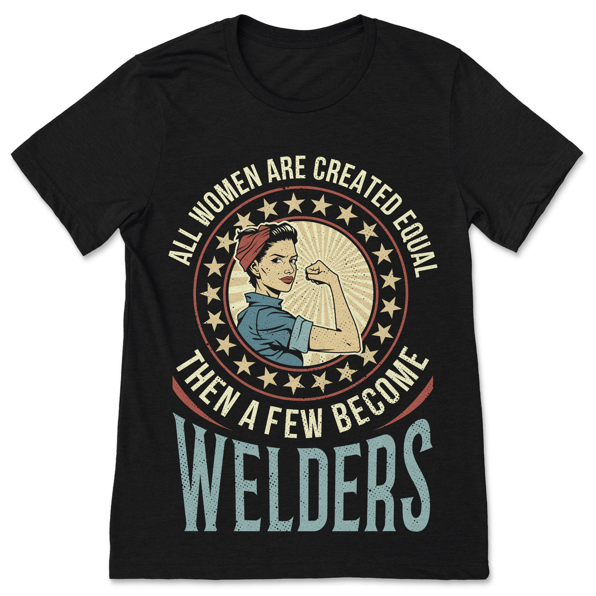 Welder Women Welding Weld Job Vintage Retro Funny T-Shirt product image 1