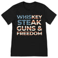 Whiskey Steak Guns & Freedom USA American Pride Flag 4th Of product image 1