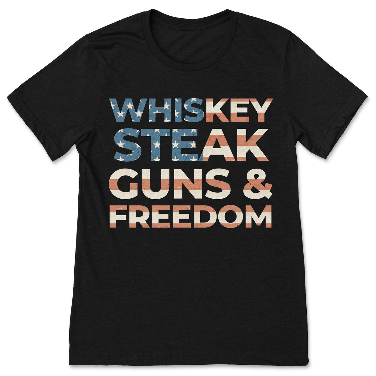 Whiskey Steak Guns & Freedom USA American Pride Flag 4th Of product image 1