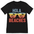 Hola Beaches Funny Beach Vacation Palm Trees Sunset Summer product image 1