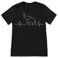 Elephant Heartbeat T-Shirt Wildlife Animal Lover Safari product image 1