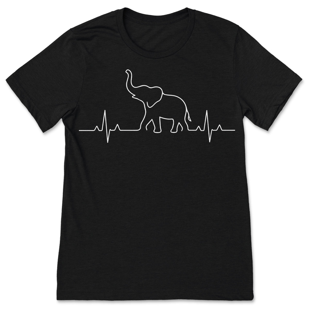 Elephant Heartbeat T-Shirt Wildlife Animal Lover Safari product image 1