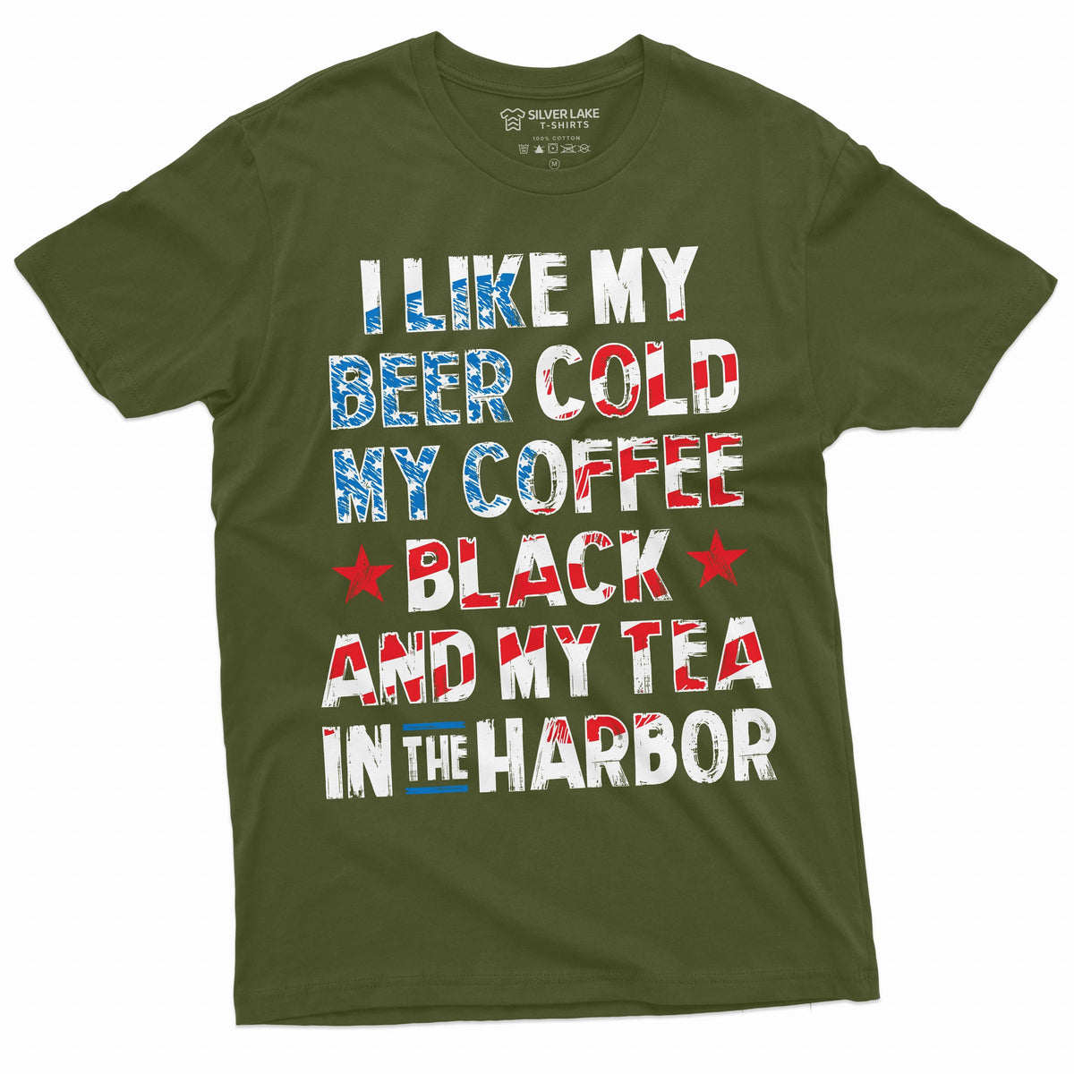 4th of July funny shirt cold beer black coffee tea in the product image 4