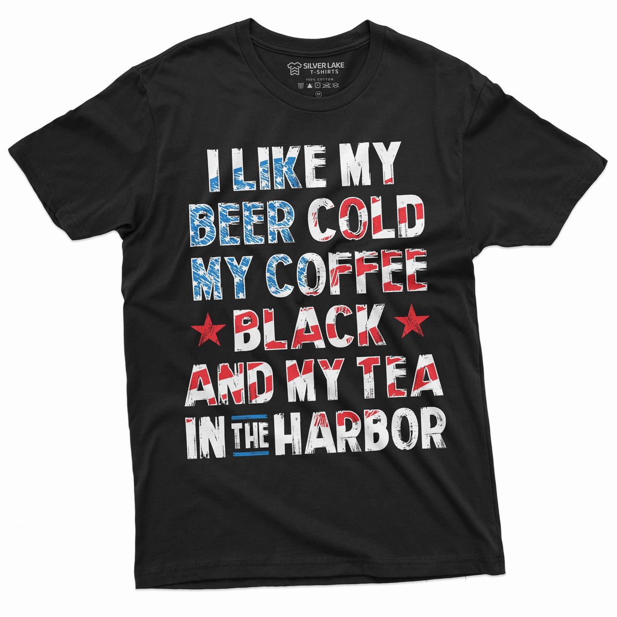 4th of July funny shirt cold beer black coffee tea in the product image 1