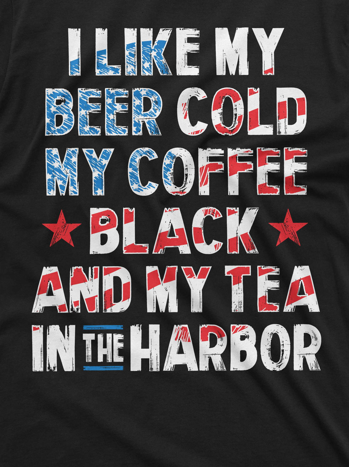 4th of July funny shirt cold beer black coffee tea in the product image 2